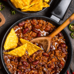 Texas Roadhouse Chilli in a skillet