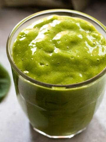 Green Tropical Smoothie in a glass