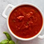 Pasta sauce in a bowl