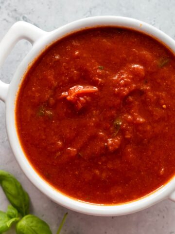 Pasta sauce in a bowl