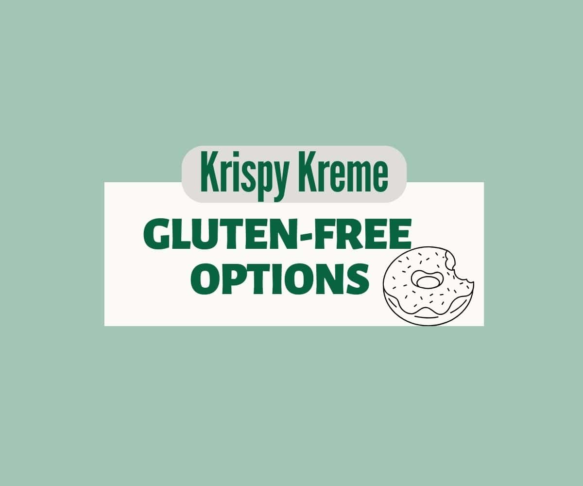 Text: Krispy Kreme Gluten Free Options and donut graphics