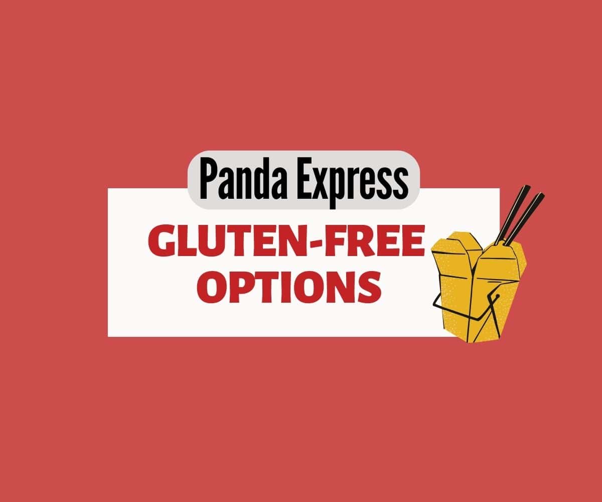 Text: Panda Express Gluten Free Options and Chinese takeout graphics