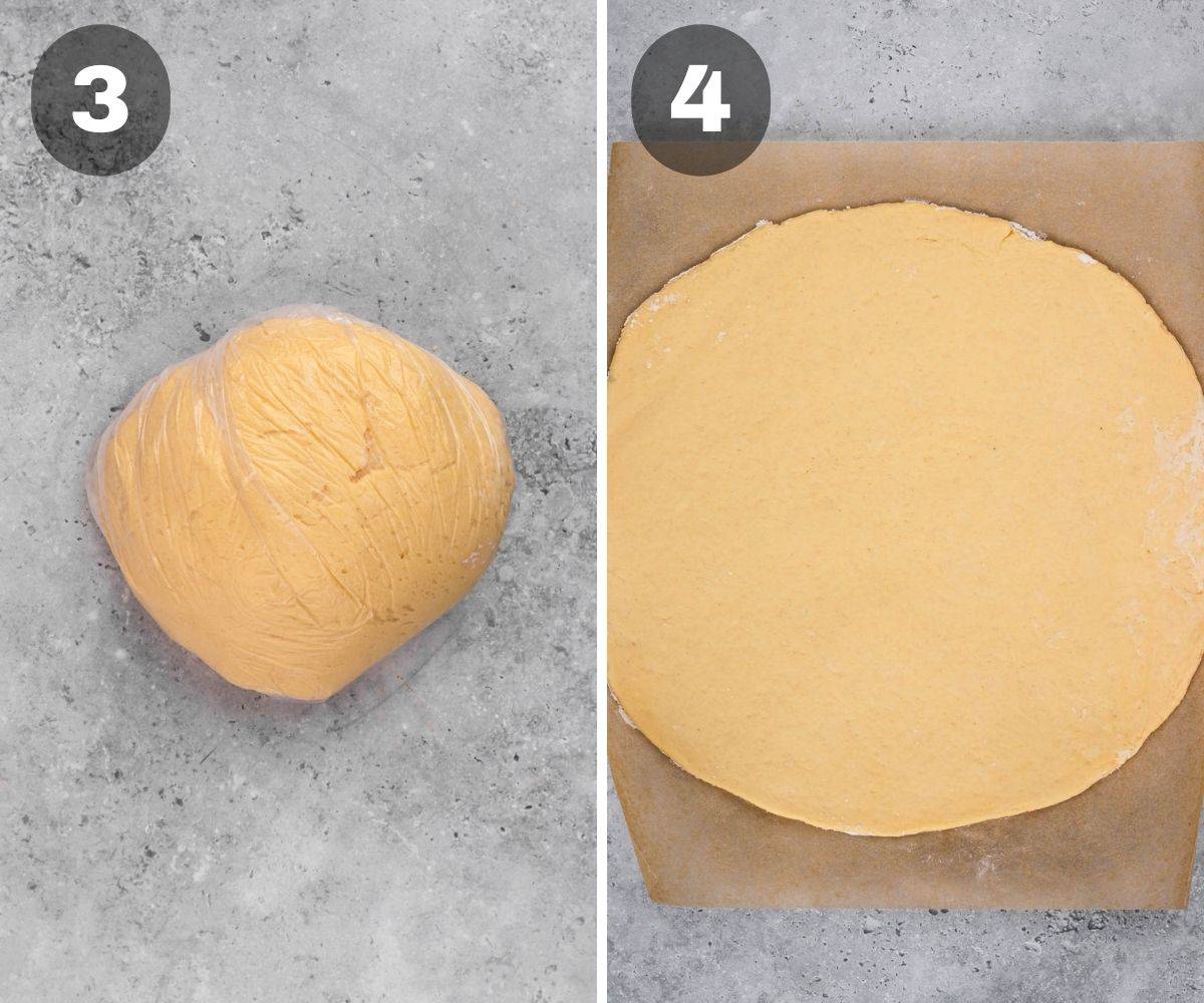 Showing the dough for Crescent Rolls