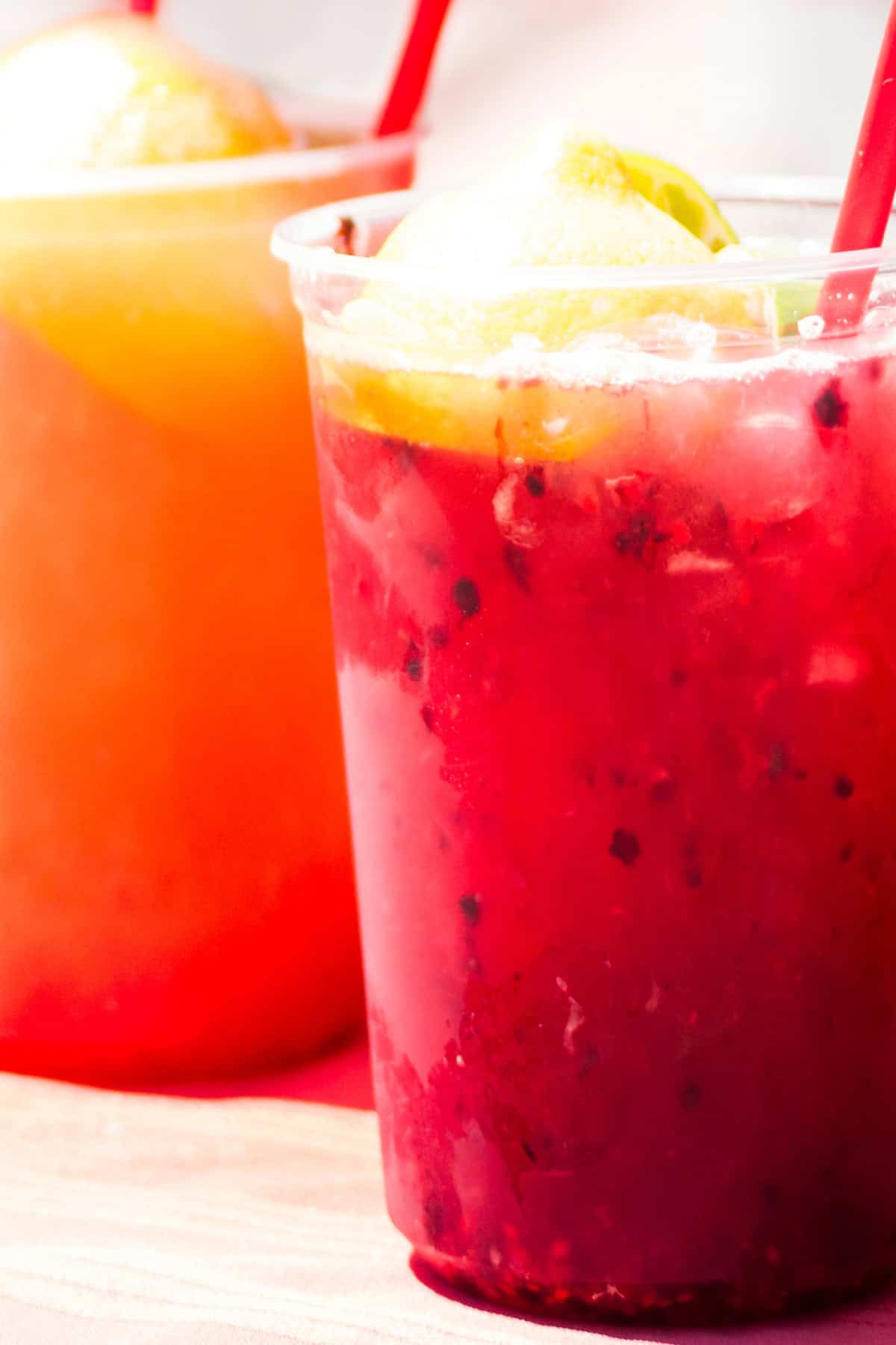 Two Dunkin’ Refreshers in a cup.